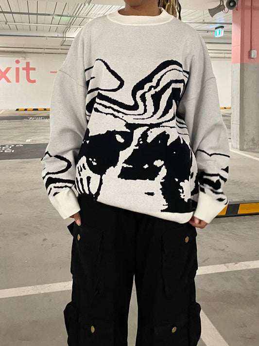 Lost Souls Distorted Art Sweater