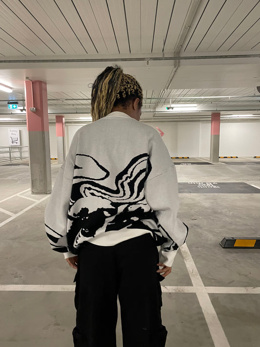 Lost Souls Distorted Art Sweater